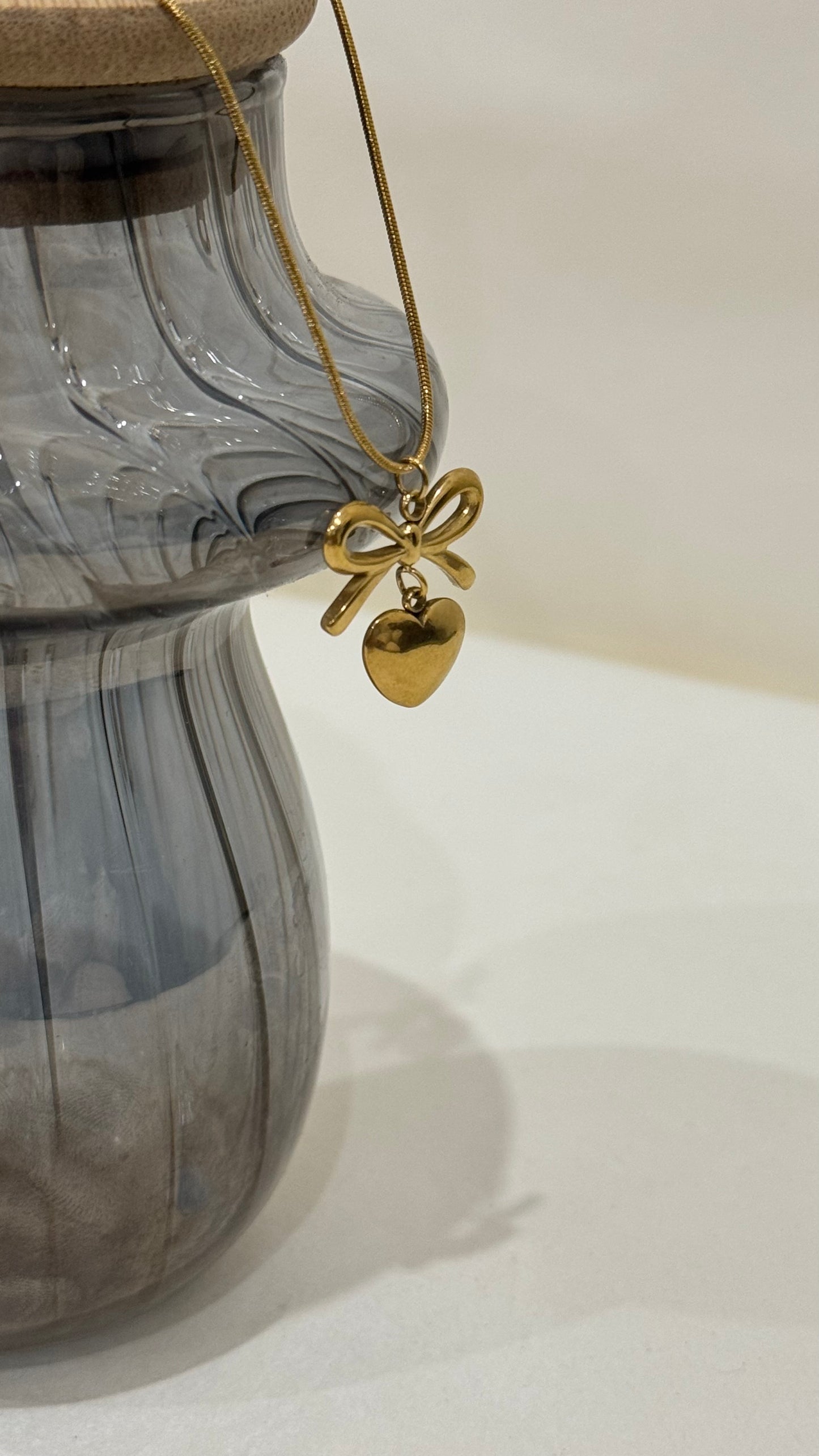Lamise Bow Heart Bracelet | Charming Bow & Heart Dangle Bracelet